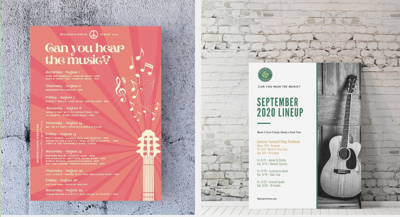 Event promotion, concert series posters