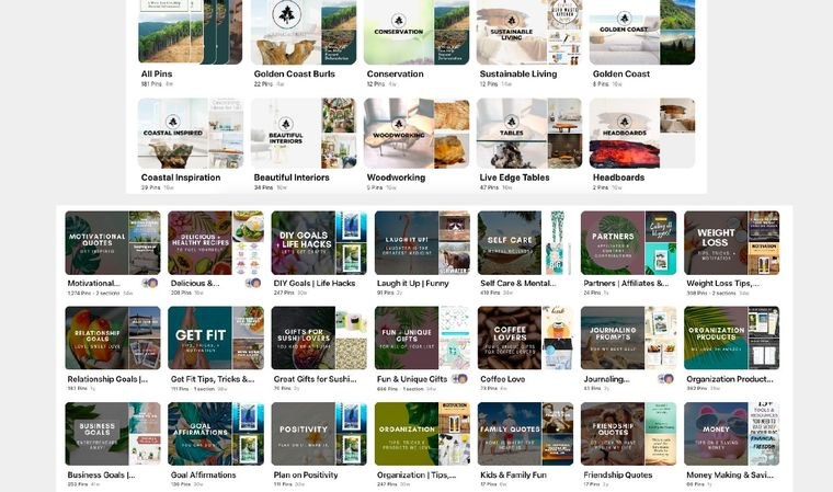 Multi brand pins, Pinterest