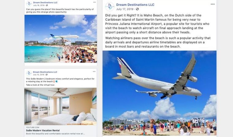 Travel and hospitality, Facebook